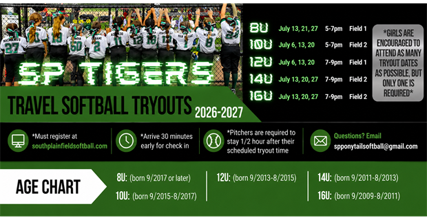 Tryout Dates for 2026-20276 Season!